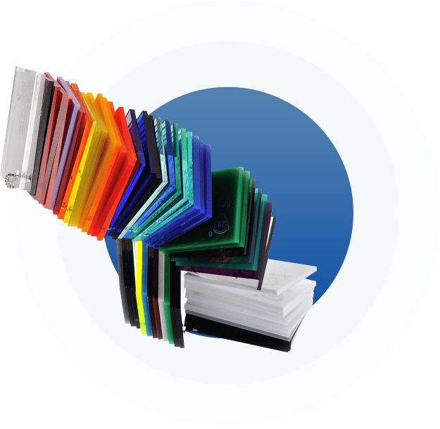 A series of acrylic sheets